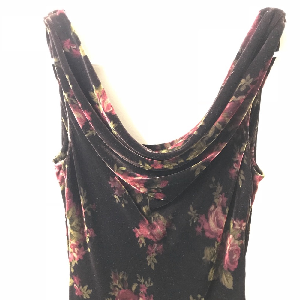 Lauren by Ralph Lauren floral velvet maxi dress